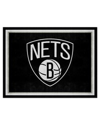 Brooklyn Nets 8ft. x 10 ft. Plush Area Rug Black by   