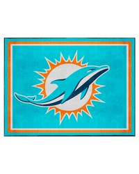 Miami Dolphins 8ft. x 10 ft. Plush Area Rug Aqua by   