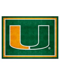 Miami Hurricanes 8ft. x 10 ft. Plush Area Rug Green by   
