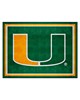 Fan Mats LLC Miami Hurricanes 8x10 Rug Green