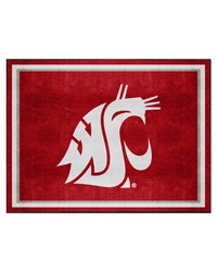 Washington State Cougars 8ft. x 10 ft. Plush Area Rug Red by   