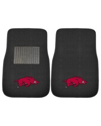 Arkansas Razorbacks Embroidered Car Mat Set  2 Pieces Black by   