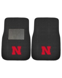 Nebraska Cornhuskers Embroidered Car Mat Set  2 Pieces Black by   