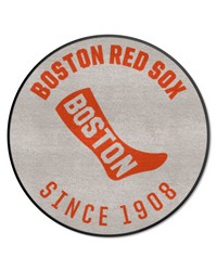 Boston Red Sox Roundel Rug  27in. Diameter 1908 Retro Logo Gray by   