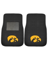 Iowa Hawkeyes Embroidered Car Mat Set  2 Pieces Black by   