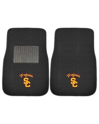 Southern California Trojans Embroidered Car Mat Set  2 Pieces Black by   