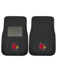 Louisville Cardinals Embroidered Car Mat Set  2 Pieces Black by   