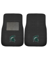 Michigan State Spartans Embroidered Car Mat Set  2 Pieces Black by   