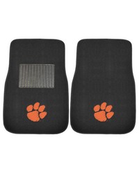 Clemson Tigers Embroidered Car Mat Set  2 Pieces Black by   