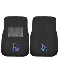 Los Angeles Dodgers Embroidered Car Mat Set  2 Pieces Black by   