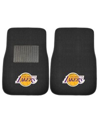 Los Angeles Lakers Embroidered Car Mat Set  2 Pieces Black by   