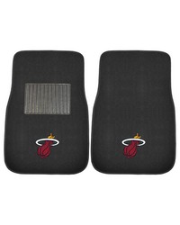 Miami Heat Embroidered Car Mat Set  2 Pieces Black by   
