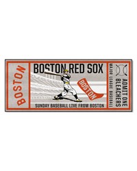 Boston Red Sox Ticket Runner Rug  30in. x 72in. Gray by   