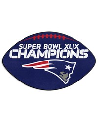 New England Patriots  Football Rug  20.5in. x 32.5in. 2015 Super Bowl XLIX Champions Navy by   