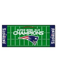 New England Patriots Field Runner Mat  30in. x 72in. 2015 Super Bowl XLIX Champions Green by   