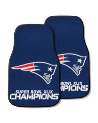 New England Patriots Front Carpet Car Mat Set  2 Pieces 2015 Super Bowl XLIX Champions Navy by   