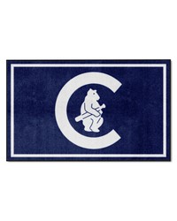 Chicago Cubs 4ft. x 6ft. Plush Area Rug1911 Navy by   