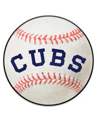 Chicago Cubs Baseball Rug  27in. Diameter1911 White by   