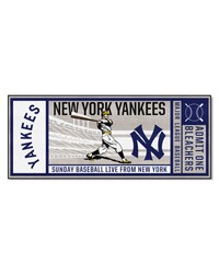 New York Yankees Ticket Runner Rug  30in. x 72in. Gray by   