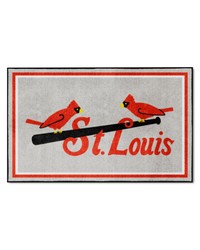 St. Louis Cardinals 4ft. x 6ft. Plush Area Rug Gray by   