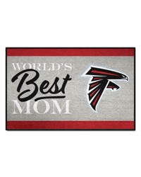 Atlanta Falcons Worlds Best Mom Starter Mat Accent Rug  19in. x 30in. Red by   