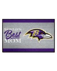 Baltimore Ravens Worlds Best Mom Starter Mat Accent Rug  19in. x 30in. Purple by   