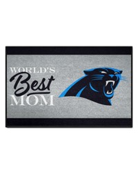 Carolina Panthers Worlds Best Mom Starter Mat Accent Rug  19in. x 30in. Black by   