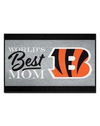 Cincinnati Bengals Worlds Best Mom Starter Mat Accent Rug  19in. x 30in. Black by   