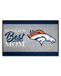 Denver Broncos Worlds Best Mom Starter Mat Accent Rug  19in. x 30in. Navy by   