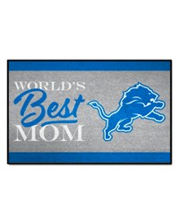 Detroit Lions Worlds Best Mom Starter Mat Accent Rug  19in. x 30in. Blue by   