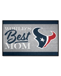 Houston Texans Worlds Best Mom Starter Mat Accent Rug  19in. x 30in. Navy by   
