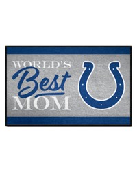 Indianapolis Colts Worlds Best Mom Starter Mat Accent Rug  19in. x 30in. Blue by   