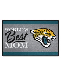Jacksonville Jaguars Worlds Best Mom Starter Mat Accent Rug  19in. x 30in. Teal by   
