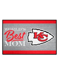 Kansas City Chiefs Worlds Best Mom Starter Mat Accent Rug  19in. x 30in. Red by   