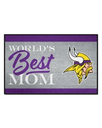 Minnesota Vikings Worlds Best Mom Starter Mat Accent Rug  19in. x 30in. Purple by   