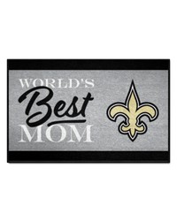 New Orleans Saints Worlds Best Mom Starter Mat Accent Rug  19in. x 30in. Black by   