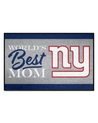 New York Giants Worlds Best Mom Starter Mat Accent Rug  19in. x 30in. Blue by   