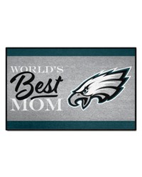 Philadelphia Eagles Worlds Best Mom Starter Mat Accent Rug  19in. x 30in. Green by   
