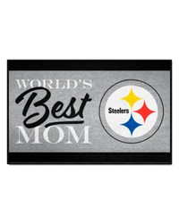Pittsburgh Steelers Worlds Best Mom Starter Mat Accent Rug  19in. x 30in. Black by   