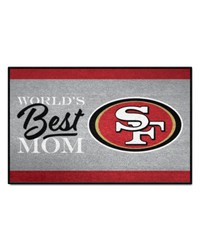 San Francisco 49ers Worlds Best Mom Starter Mat Accent Rug  19in. x 30in. Red by   
