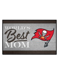 Tampa Bay Buccaneers Worlds Best Mom Starter Mat Accent Rug  19in. x 30in. Gray by   