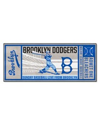 Brooklyn Dodgers Ticket Runner Rug  30in. x 72in. 1944 Retro Logo Gray by   