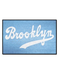 Brooklyn Dodgers Starter Mat Accent Rug  19in. x 30in. 1944 Retro Logo Light Blue by   