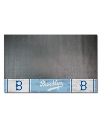 Brooklyn Dodgers Vinyl Grill Mat  26in. x 42in. 1944 Retro Logo Light Blue by   