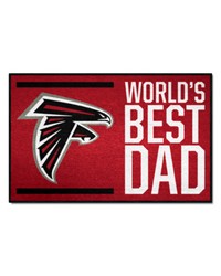 Atlanta Falcons Starter Mat Accent Rug  19in. x 30in. Worlds Best Dad Starter Mat Black by   