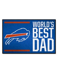 Buffalo Bills Starter Mat Accent Rug  19in. x 30in. Worlds Best Dad Starter Mat Blue by   