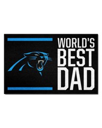 Carolina Panthers Starter Mat Accent Rug  19in. x 30in. Worlds Best Dad Starter Mat Black by   