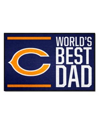 Chicago Bears Starter Mat Accent Rug  19in. x 30in. Worlds Best Dad Starter Mat Navy by   