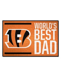 Cincinnati Bengals Starter Mat Accent Rug  19in. x 30in. Worlds Best Dad Starter Mat Orange by   