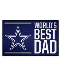 Dallas Cowboys Starter Mat Accent Rug  19in. x 30in. Worlds Best Dad Starter Mat Navy by   